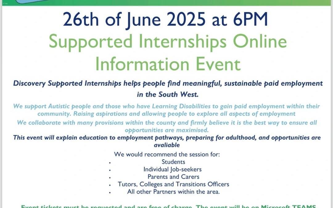 Supported Internships Online Information Event